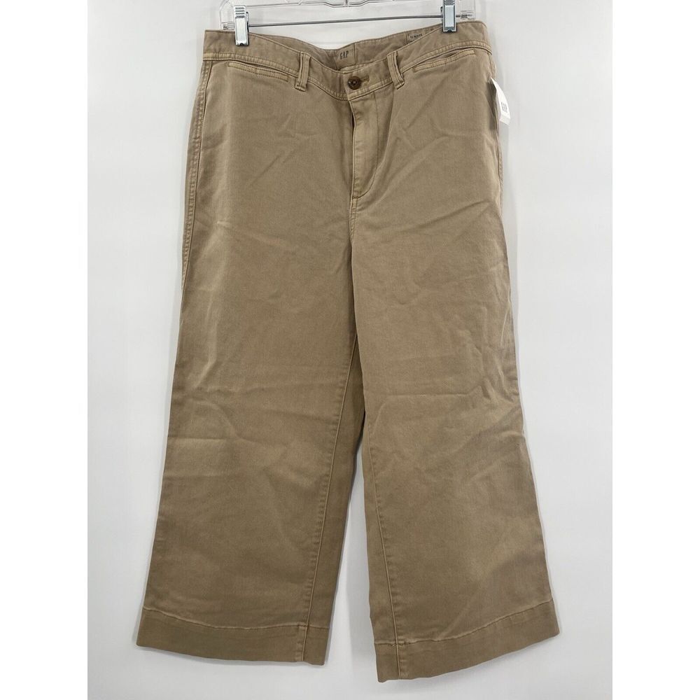 GAP High-Rise Wide Leg Jeans in Khaki